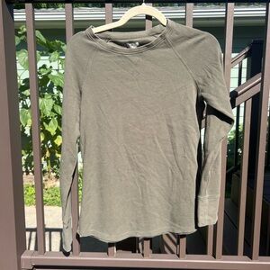 Women’s LL Bean Olive Long Sleeve Shirt